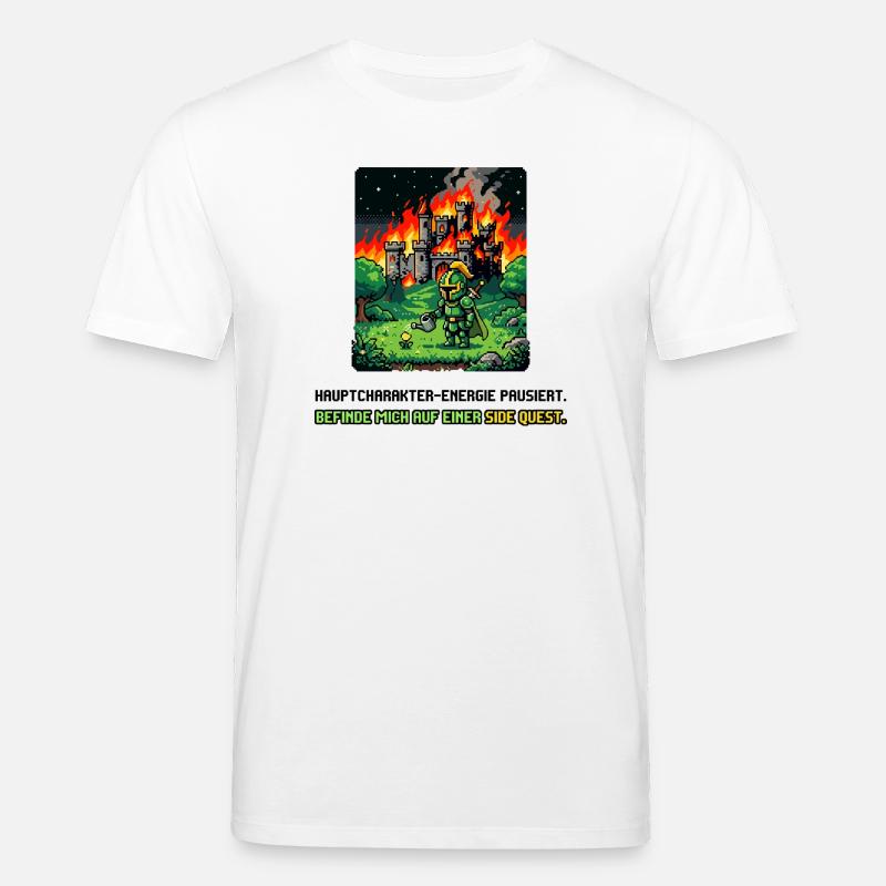Side Quest Pause Gaming Spruch - Stanley/Stella Unisex Bio-T-Shirt CREATOR  - Weiß