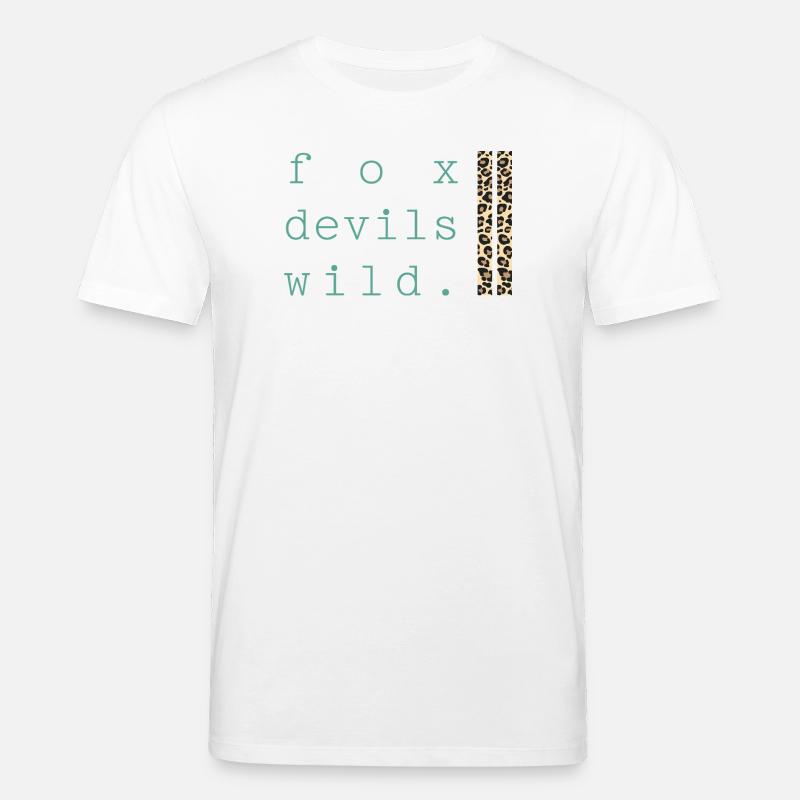 Fox Devil Wild Leopard - Stanley/Stella CREATOR Unisex Organic T-Shirt - white