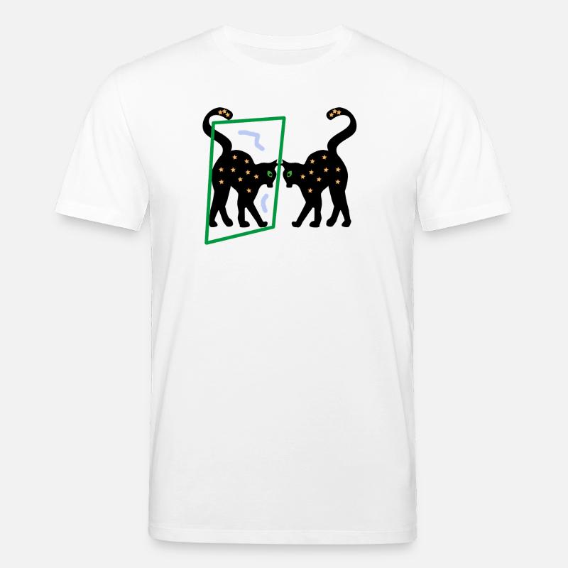 Miroir du chaton, abstraction - T-shirt bio CREATOR Stanley/Stella Unisexe - blanc