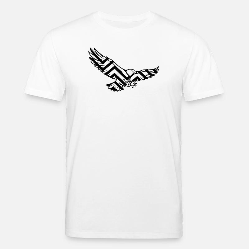 Eagle Geometric Polygon Logo - Stanley/Stella CREATOR Unisex Organic T-Shirt - white