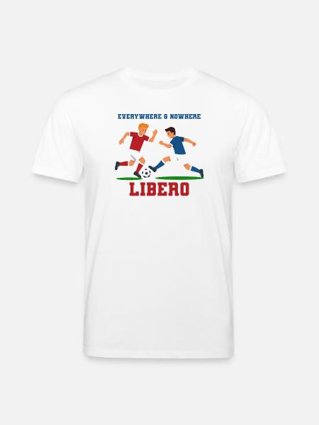 Libero Soccer Duel Illustration - Stanley/Stella CREATOR Unisex Organic T-Shirt - white