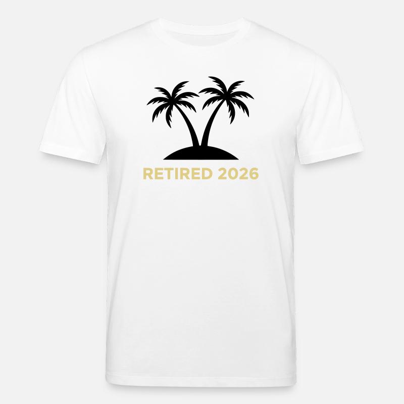 Retired 2026 Rente Palmen Logo - Stanley/Stella Unisex Bio-T-Shirt CREATOR - Weiß