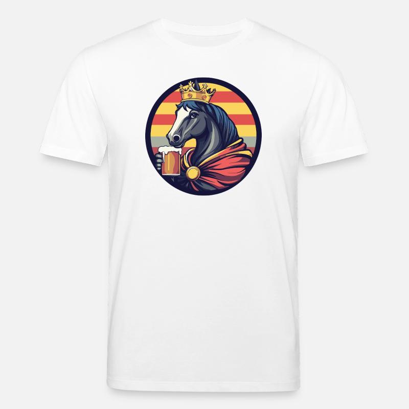 Pferd Bier Lustig - Stanley/Stella Unisex Bio-T-Shirt CREATOR  - Weiß