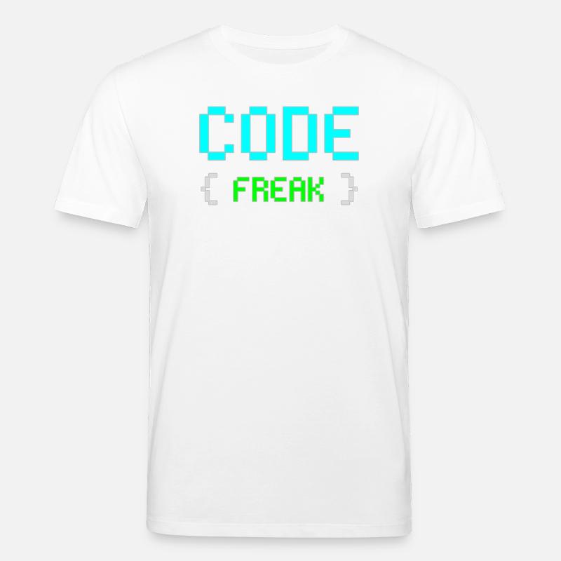 Pixel Code Freak Neon Tee - Stanley/Stella Unisex Bio-T-Shirt CREATOR  - Weiß