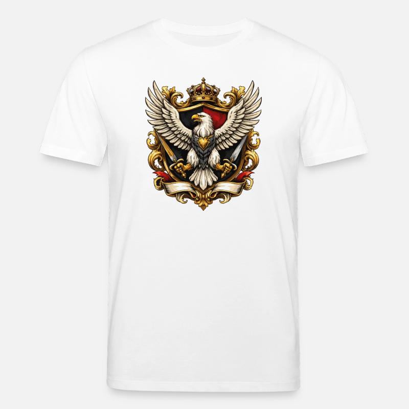 Aigle impérial avec couronne et épées - T-shirt bio CREATOR Stanley/Stella Unisexe - blanc