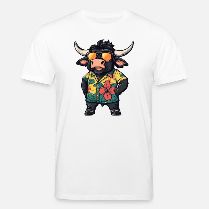 Vacances de bande dessinée Taureau - T-shirt bio CREATOR Stanley/Stella Unisexe - blanc