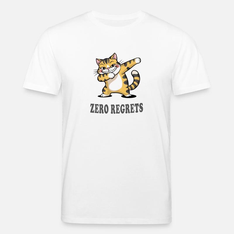Zero Regrets Lustige Katze Sarkasmus Design - Stanley/Stella Unisex Bio-T-Shirt CREATOR - Weiß