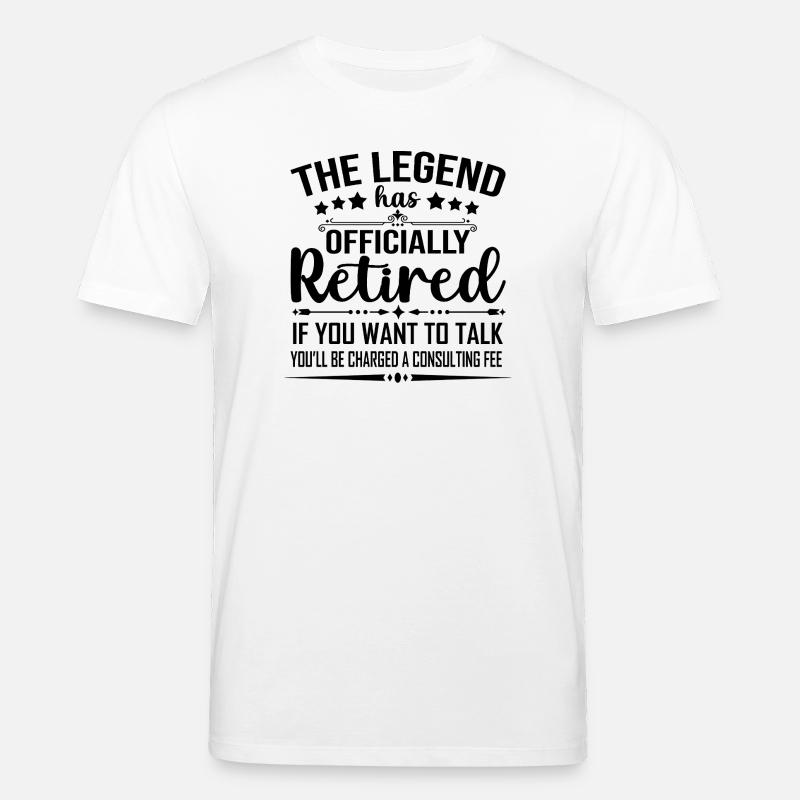 Drôle de déclaration sur la retraite - T-shirt bio CREATOR Stanley/Stella Unisexe - blanc