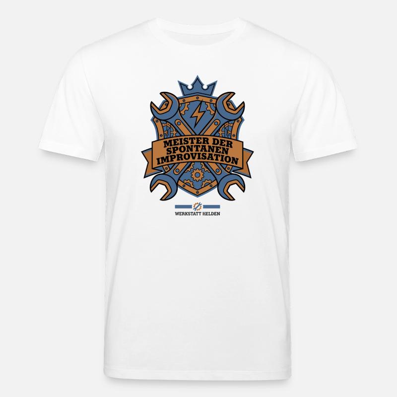 Handwerker Improvisation Wappen Design - Stanley/Stella Unisex Bio-T-Shirt CREATOR  - Weiß