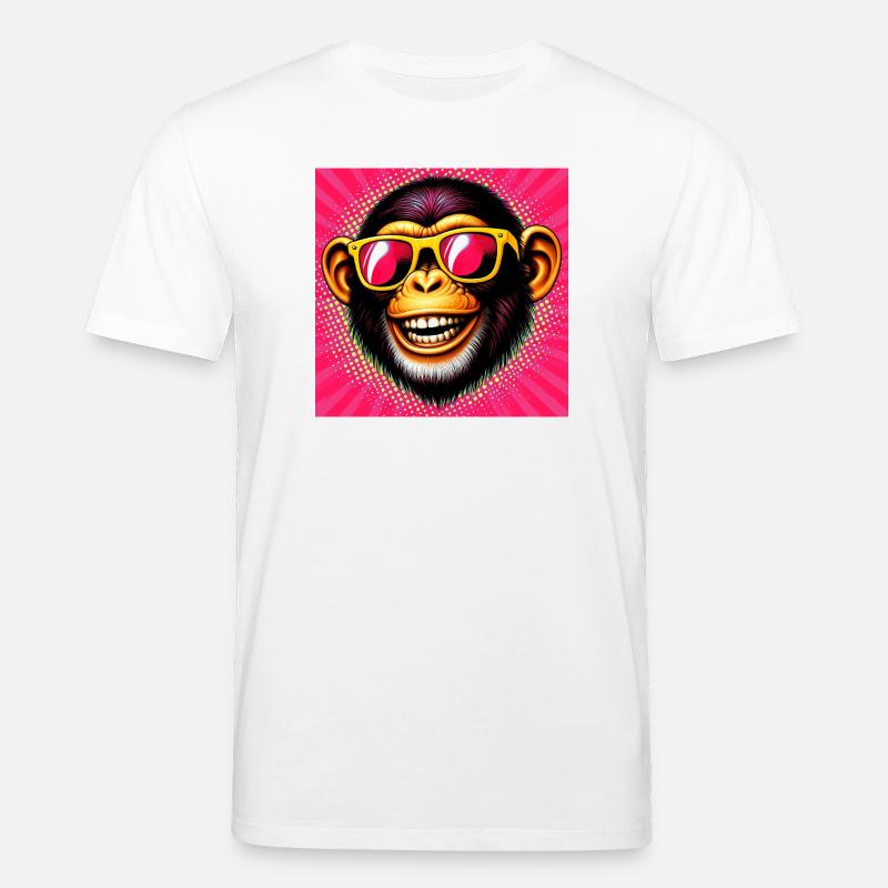 Schimpansen-Affe - Stanley/Stella Unisex Bio-T-Shirt CREATOR  - Weiß