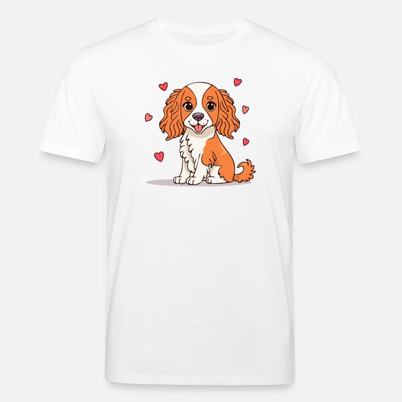 Cavalier Spaniel (Comic) - Stanley/Stella Unisex Bio-T-Shirt CREATOR  - Weiß