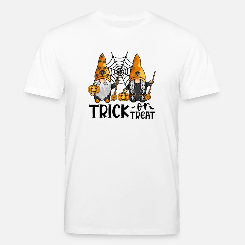 Halloween-Gnome zum Süßes-oder-Saures-Treffen - Stanley/Stella Unisex Bio-T-Shirt CREATOR  - Weiß