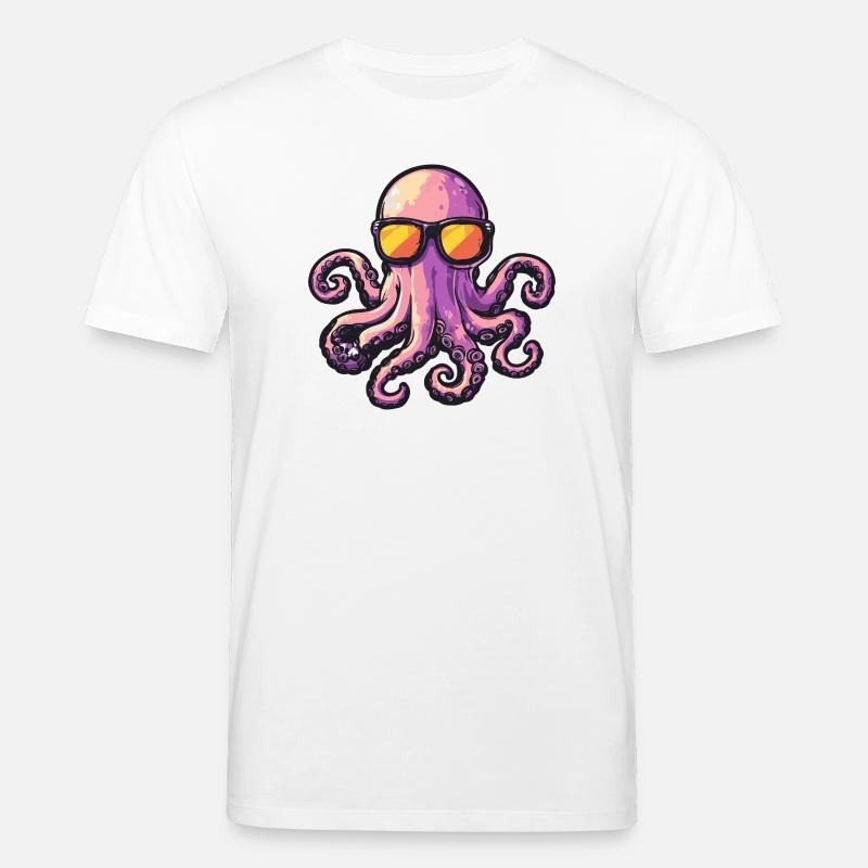 Vacances de bandes dessinées Octopus - T-shirt bio CREATOR Stanley/Stella Unisexe - blanc