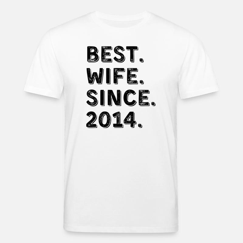 Beste Ehefrau seit 2014 12-jähriges Jubiläumsgeschenk - Stanley/Stella Unisex Bio-T-Shirt CREATOR  - Weiß