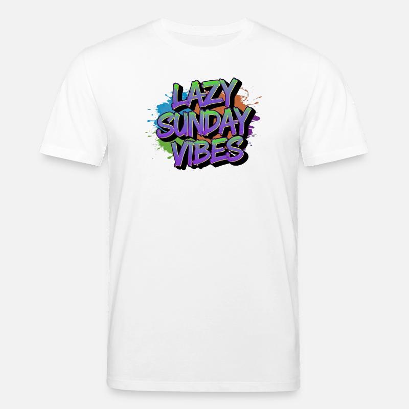 Lazy Sunday Vibes Graffiti - Stanley/Stella Unisex Bio-T-Shirt CREATOR  - Weiß
