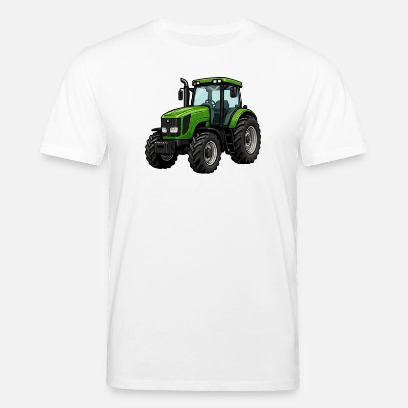 Grüner Traktor Kraftvoll Design - Stanley/Stella Unisex Bio-T-Shirt CREATOR - Weiß