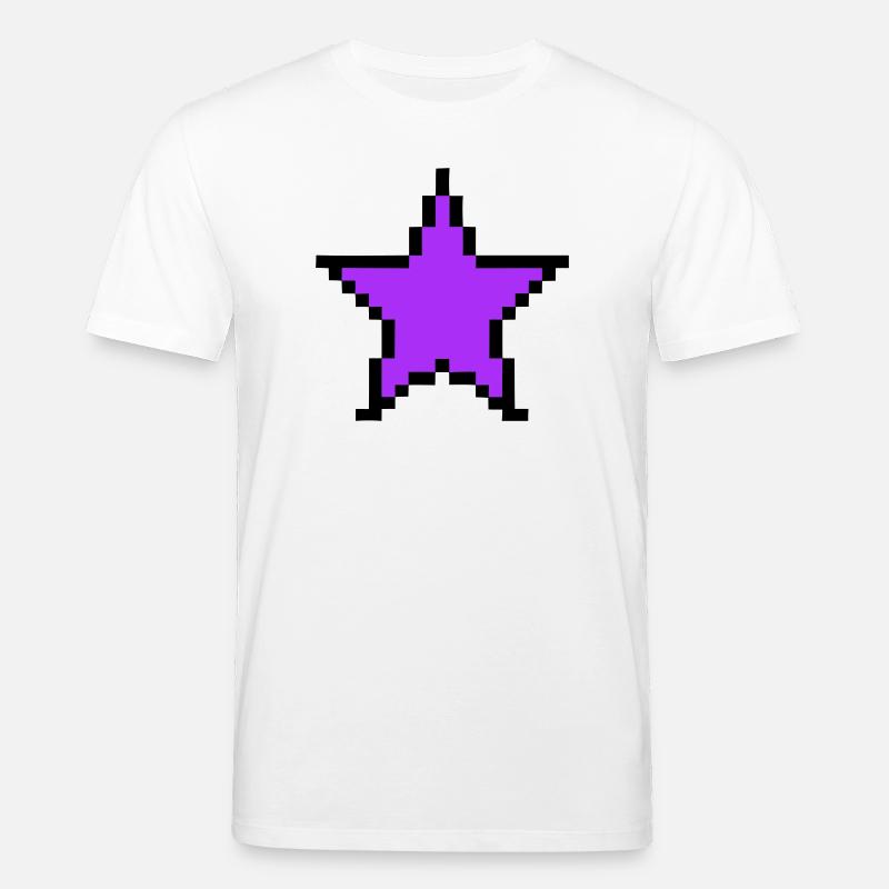 Pixel Stern 8-Bit Power Up - Stanley/Stella Unisex Bio-T-Shirt CREATOR  - Weiß