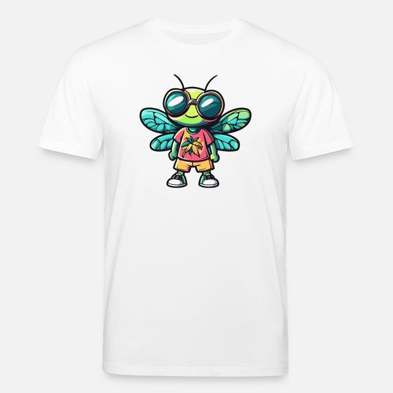 Vacances de bandes dessinées Dragonfly - T-shirt bio CREATOR Stanley/Stella Unisexe - blanc