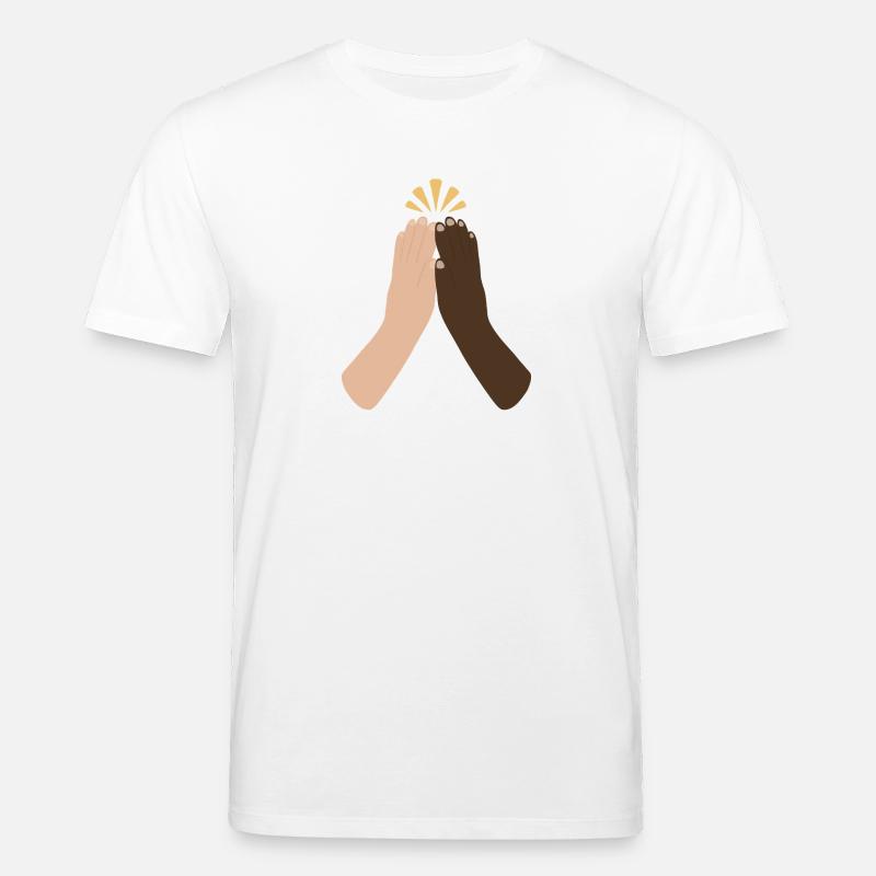 Diverse Hands Clap Unity - Stanley/Stella CREATOR Unisex Organic T-Shirt - white