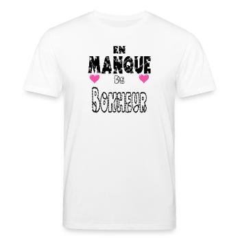 En Manque de Bonheur - T-shirt bio CREATOR Stanley/Stella Unisexe - blanc - Devant - Alina (178cm) & Michal (187cm)