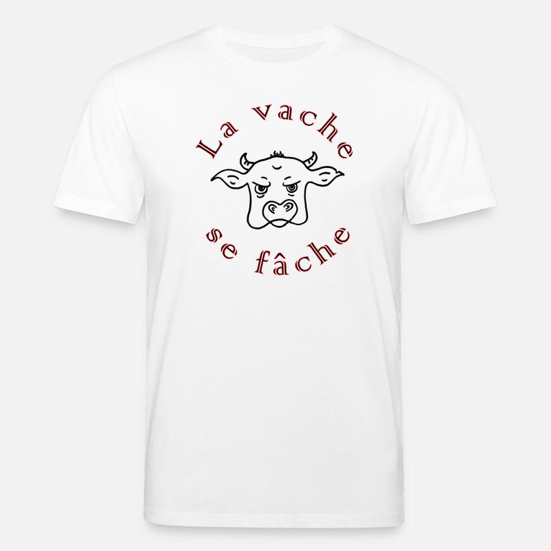 Die Kuh wird wütend schwarz - Stanley/Stella Unisex Bio-T-Shirt CREATOR  - Weiß