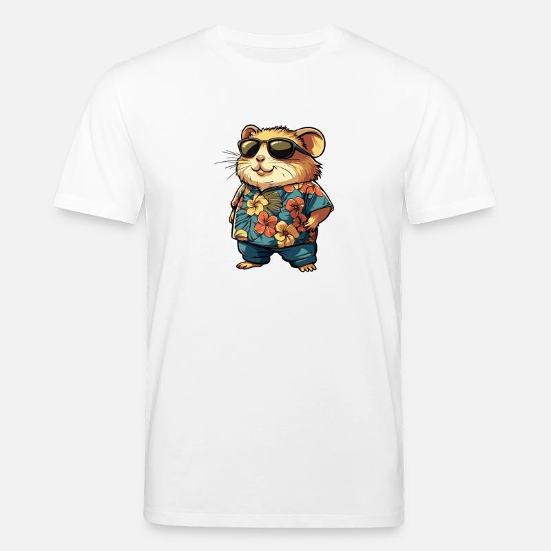 Hamster Comic Urlaub - Stanley/Stella Unisex Bio-T-Shirt CREATOR  - Weiß