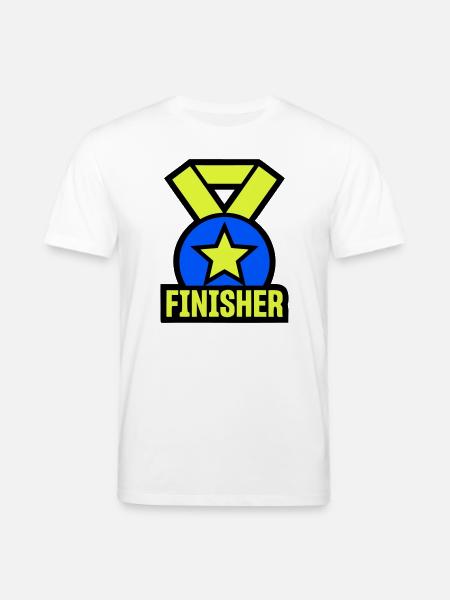 Stolzer Finisher Medaille Stern - Stanley/Stella Unisex Bio-T-Shirt CREATOR  - Weiß