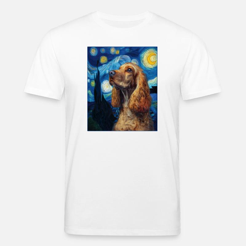 Cocker Spaniel Hund - Stanley/Stella Unisex Bio-T-Shirt CREATOR  - Weiß