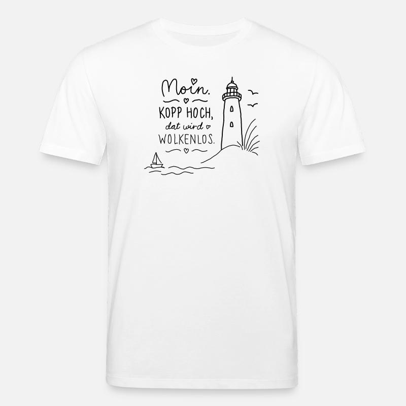 Moin Kopp haut sans nuages - T-shirt bio CREATOR Stanley/Stella Unisexe - blanc