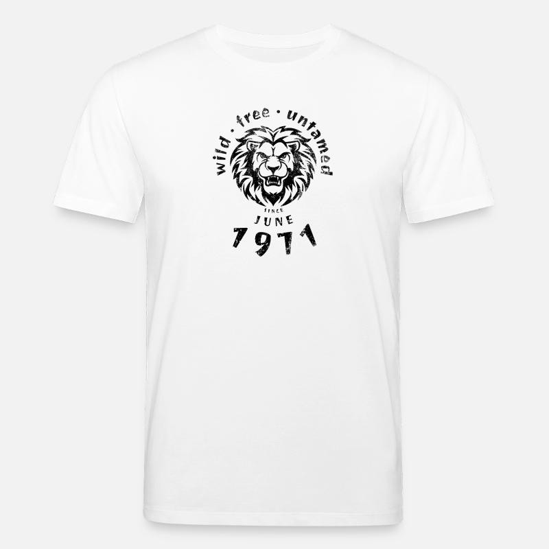 Wild, free & untamed since 06/1971 - Stanley/Stella CREATOR Unisex Organic T-Shirt - white