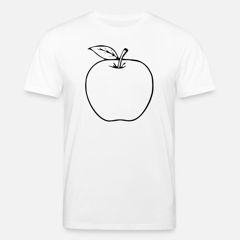 Apfel minimalistisch Geschenk - Stanley/Stella Unisex Bio-T-Shirt CREATOR  - Weiß