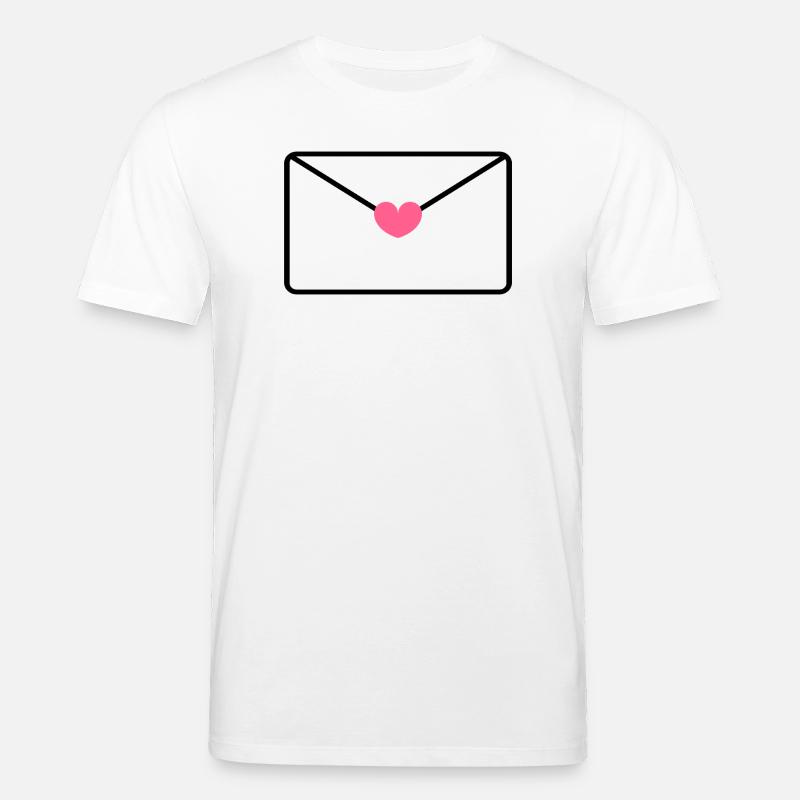 Umschlag mit Herz - Stanley/Stella Unisex Bio-T-Shirt CREATOR  - Weiß