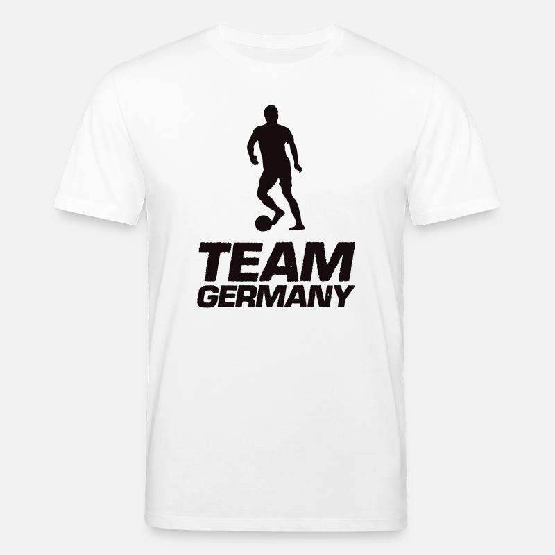 TeamGermany Silhouette Kick - Stanley/Stella CREATOR Unisex Organic T-Shirt - white