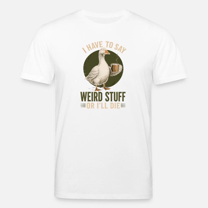 Quatsch-Ente mit Kaffee - Stanley/Stella Unisex Bio-T-Shirt CREATOR  - Weiß