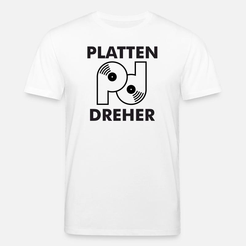 Logo tourneur de plaques avec lettres - T-shirt bio CREATOR Stanley/Stella Unisexe - blanc