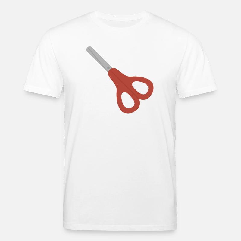 Icône des Ciseaux Rouges - T-shirt bio CREATOR Stanley/Stella Unisexe - blanc