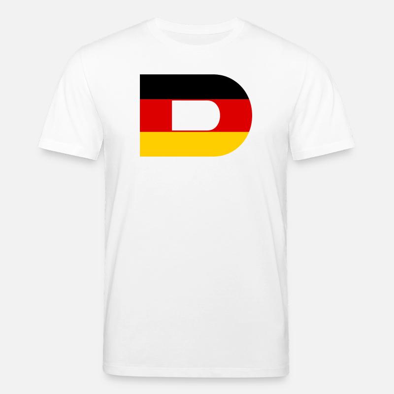 D - Style du drapeau allemand - T-shirt bio CREATOR Stanley/Stella Unisexe - blanc