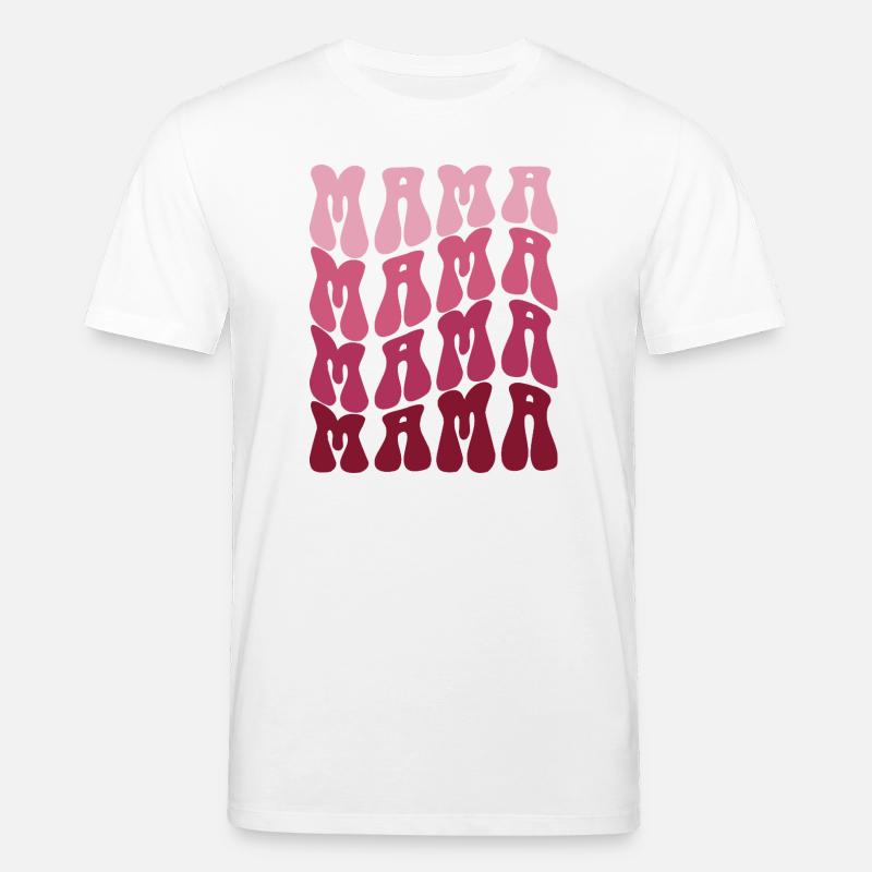 Mama Muster im Pink Gradient - Stanley/Stella Unisex Bio-T-Shirt CREATOR  - Weiß