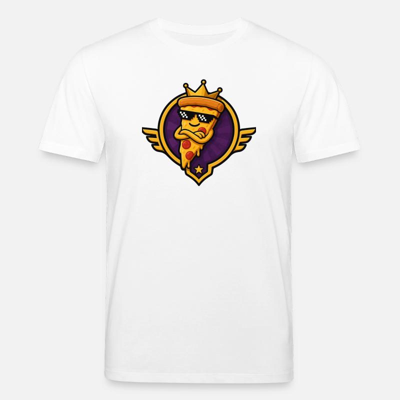 Pizza royale avec lunettes de soleil - T-shirt bio CREATOR Stanley/Stella Unisexe - blanc