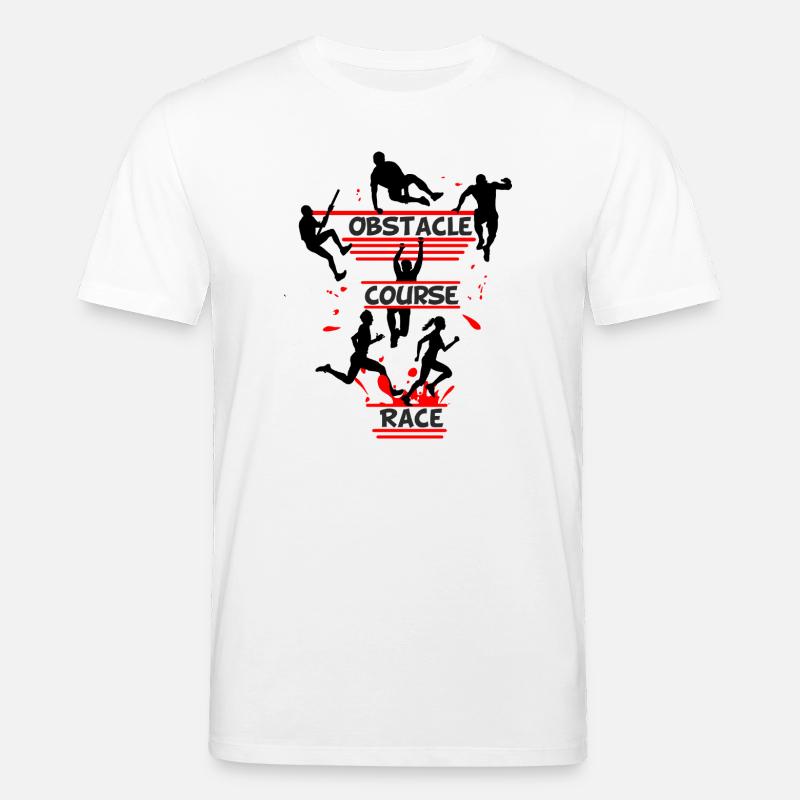 Course d’obstacles – Silhouette Full Action - T-shirt bio CREATOR Stanley/Stella Unisexe - blanc