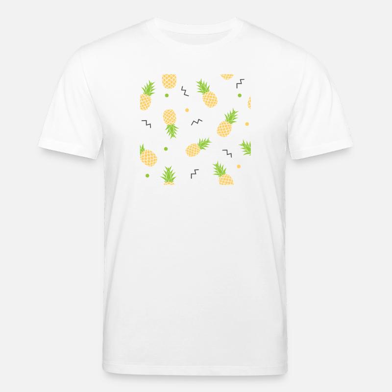 Ananasgelbes Muster - Stanley/Stella Unisex Bio-T-Shirt CREATOR  - Weiß