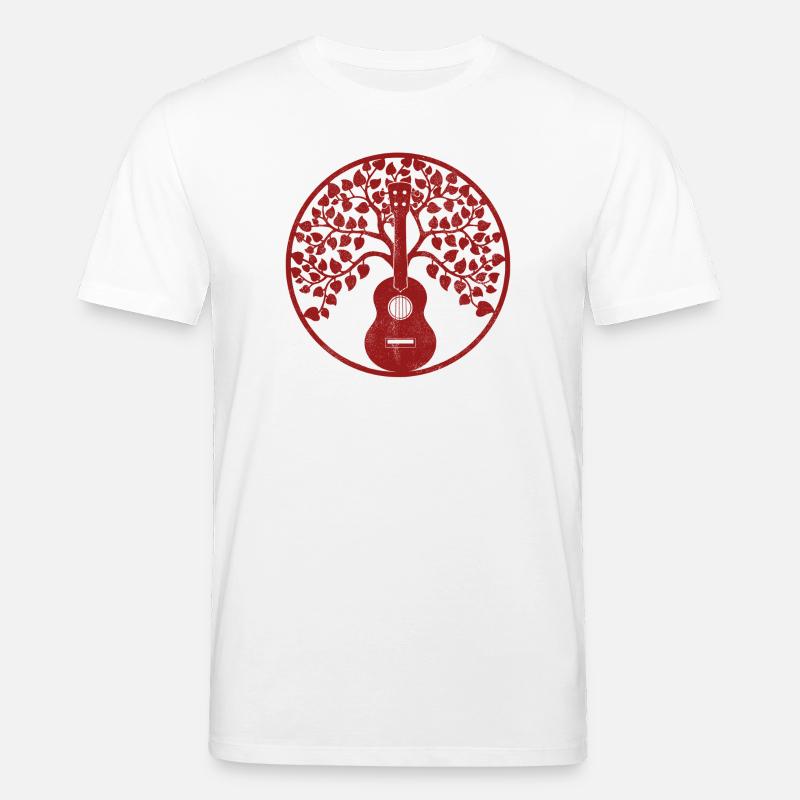 Ukulele tree mandala red - Stanley/Stella Unisex Bio-T-Shirt CREATOR  - Weiß