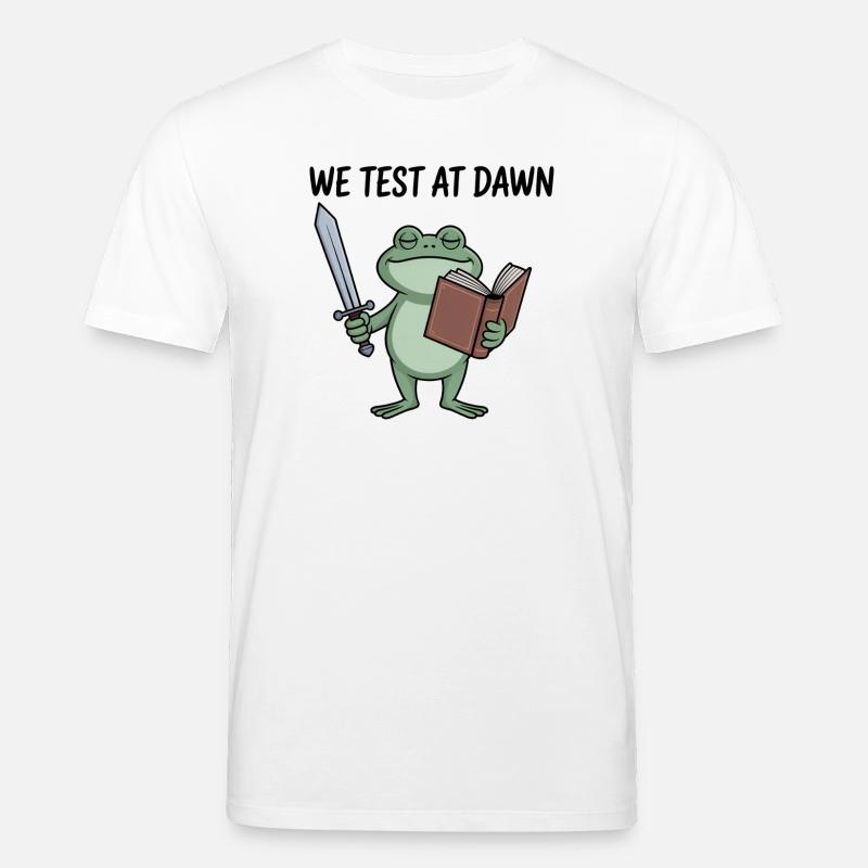 Dawn Quest Épée Grenouille & Livre - T-shirt bio CREATOR Stanley/Stella Unisexe - blanc