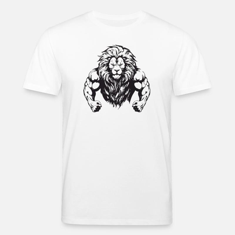 Muscles Lion - T-shirt bio CREATOR Stanley/Stella Unisexe - blanc