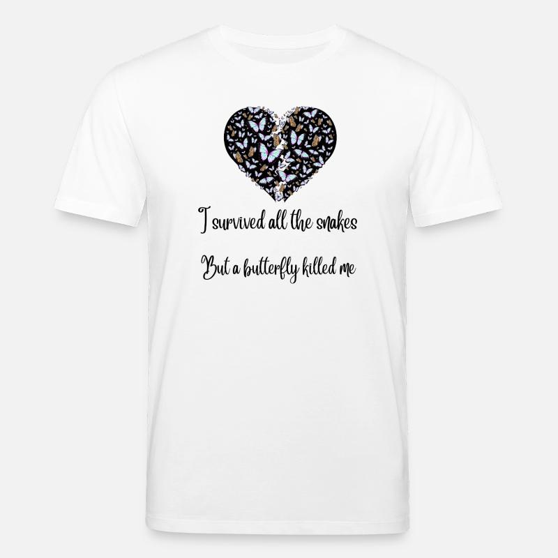 Cœur de Papillon - T-shirt bio CREATOR Stanley/Stella Unisexe - blanc