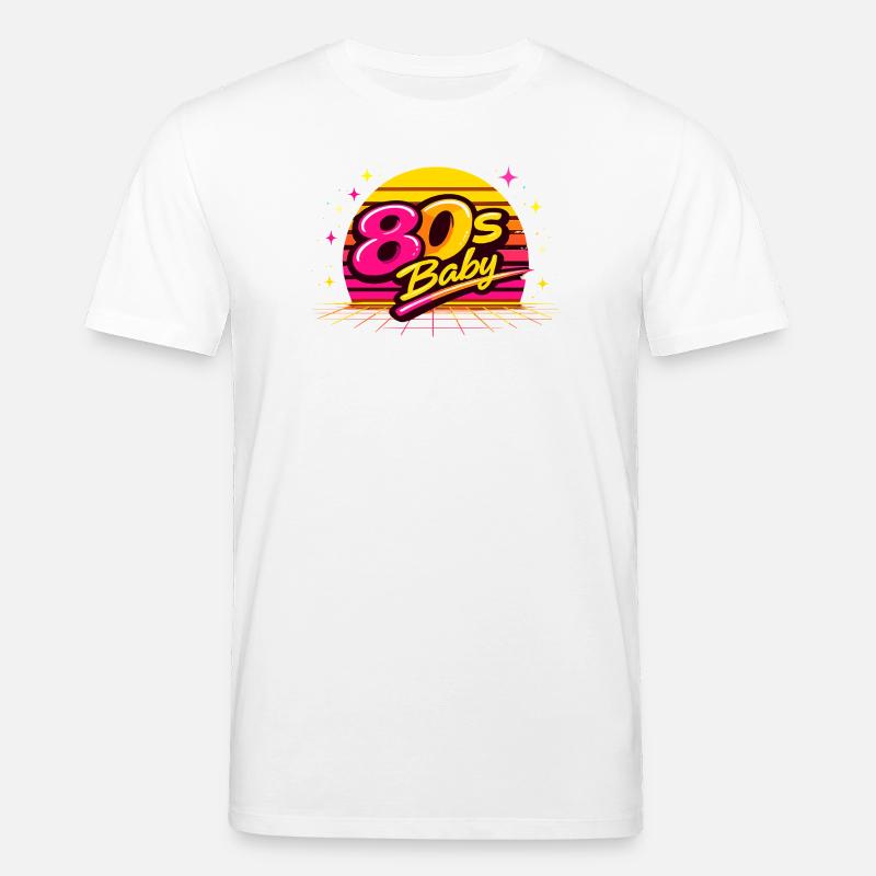 80s Retro Disco - Stanley/Stella Unisex Bio-T-Shirt CREATOR  - Weiß