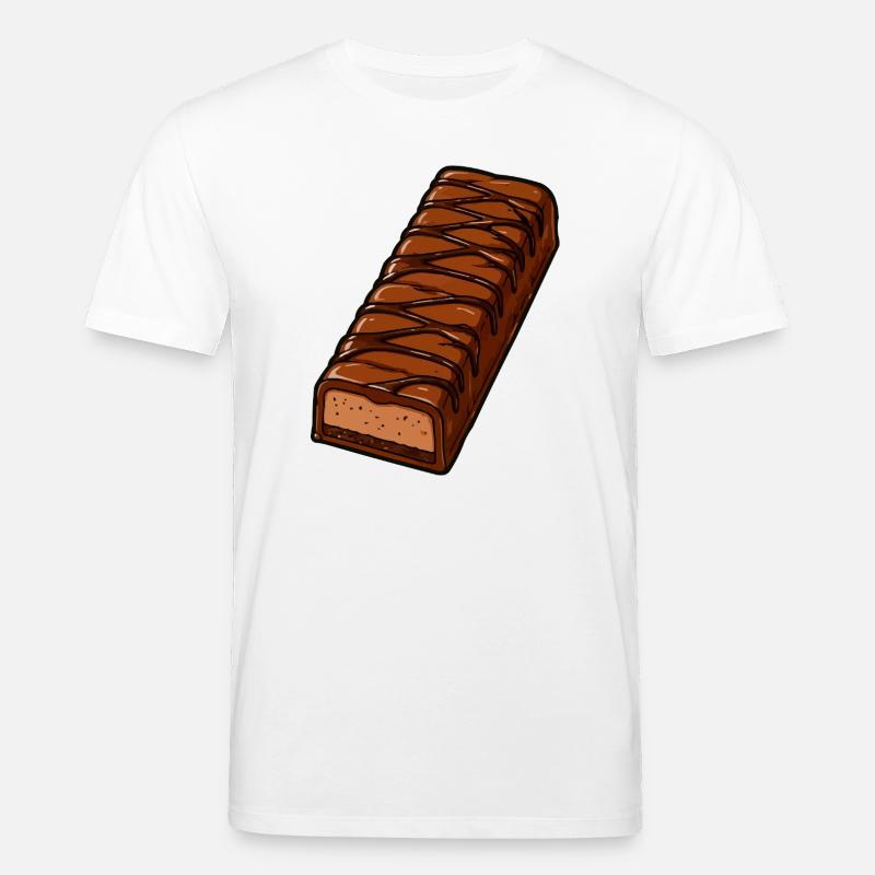 Barre chocolatée avec glaçage en zigzag - T-shirt bio CREATOR Stanley/Stella Unisexe - blanc