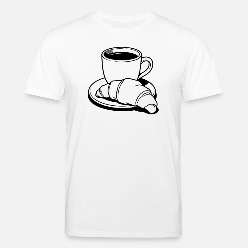 Kaffeecroissant - Stanley/Stella Unisex Bio-T-Shirt CREATOR  - Weiß