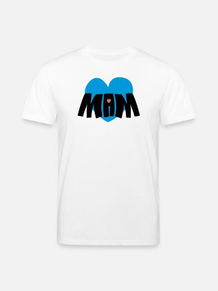 Mom heart - Stanley/Stella CREATOR Unisex Organic T-Shirt - white