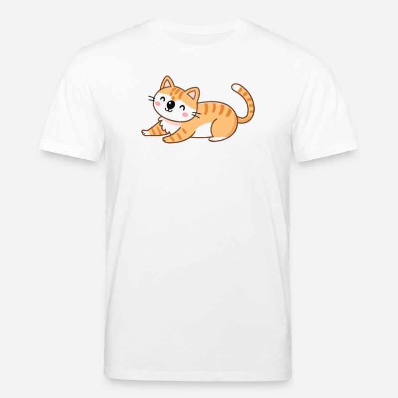 Orange kitten in relaxed pose - Stanley/Stella CREATOR Unisex Organic T-Shirt - white